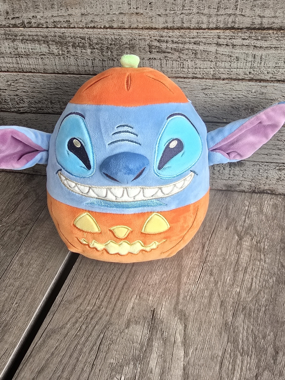 Disney Stitch Pumpkin Squishmallow - Orange & Blue Halloween Pal